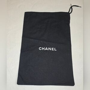Chanel Black Cotton Drawstring Dust Bag